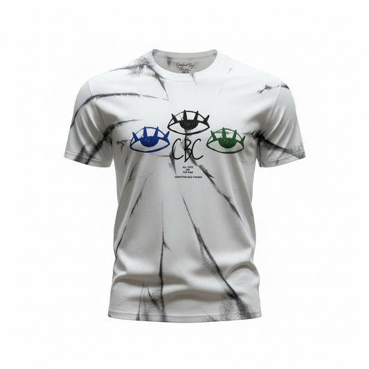 Certified Heavy-White Tee Black Fade