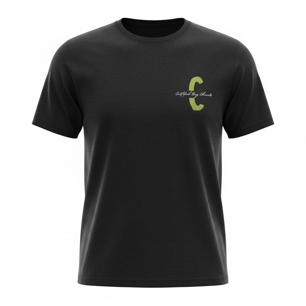 Certified Classic-Lime Green “C” Black Tee