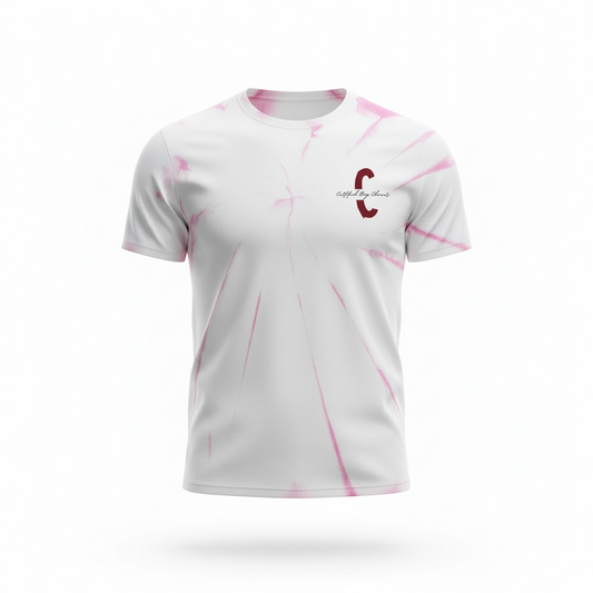Certified Classic-Pink “C” Pink Fade White Tee