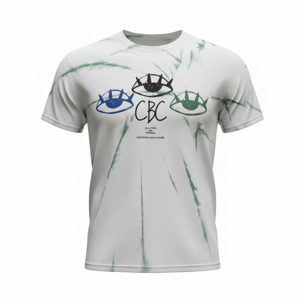Certified Heavy-White Tee Green Fade