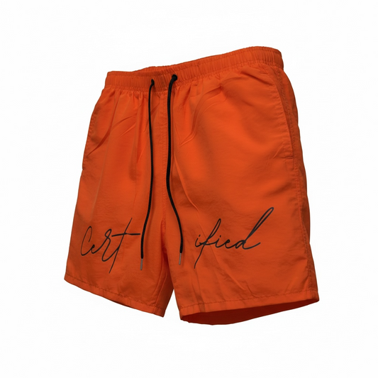 Certified Collective-Orange Shorts