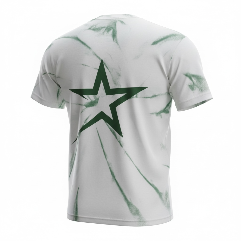 Certified Heavy-White Tee Green Fade