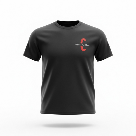 Certified Classic-Red “C” Black Tee