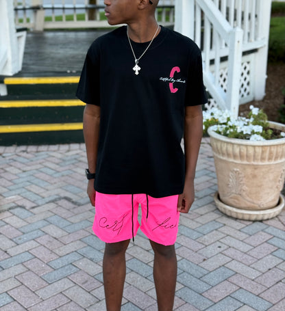 Certified Pink Shirt And Short Set