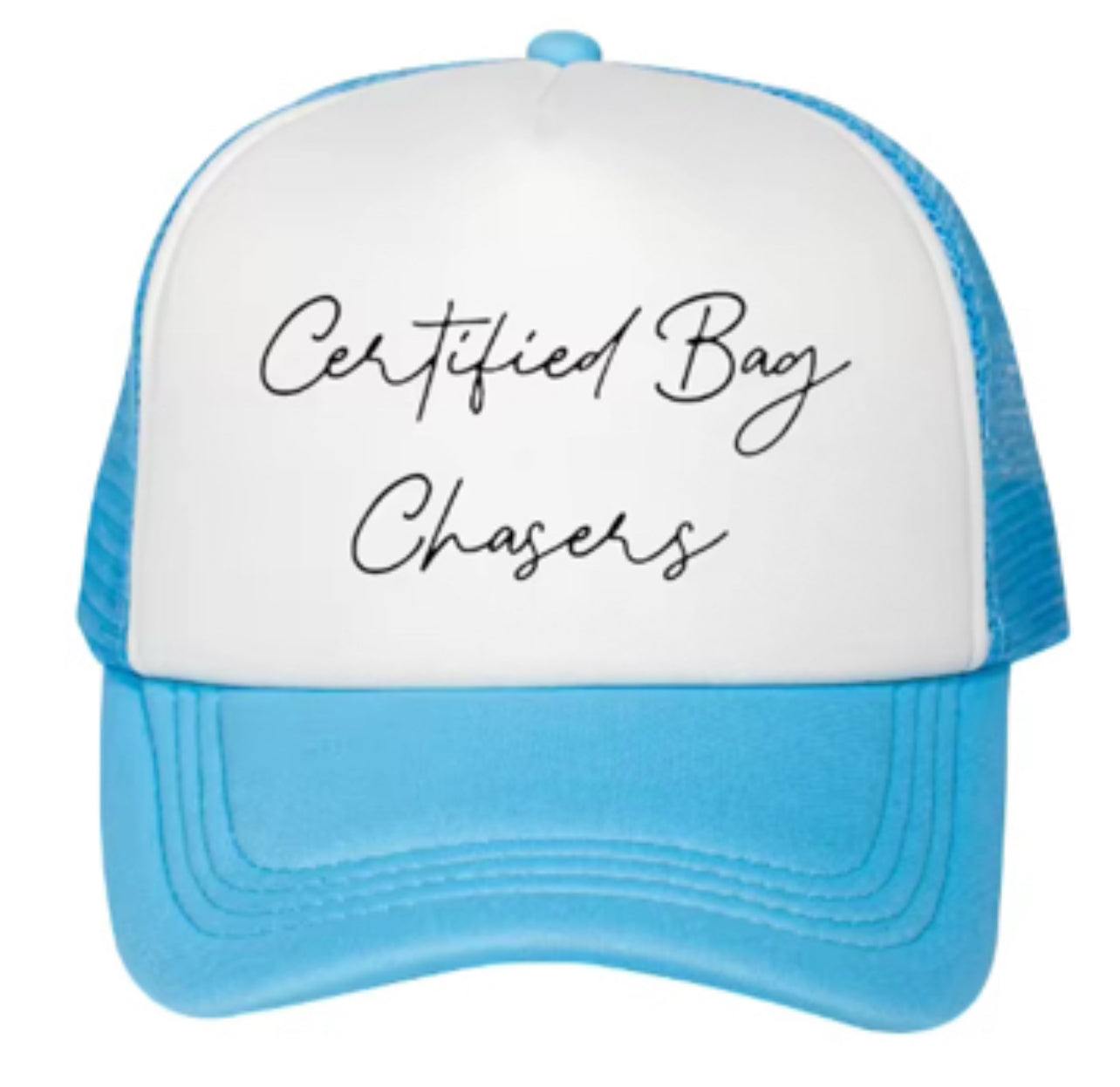 Certified Elite-Light Blue and White Trucker Hat