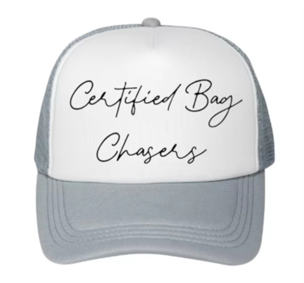 Certified Elite-Grey and White Trucker Hat