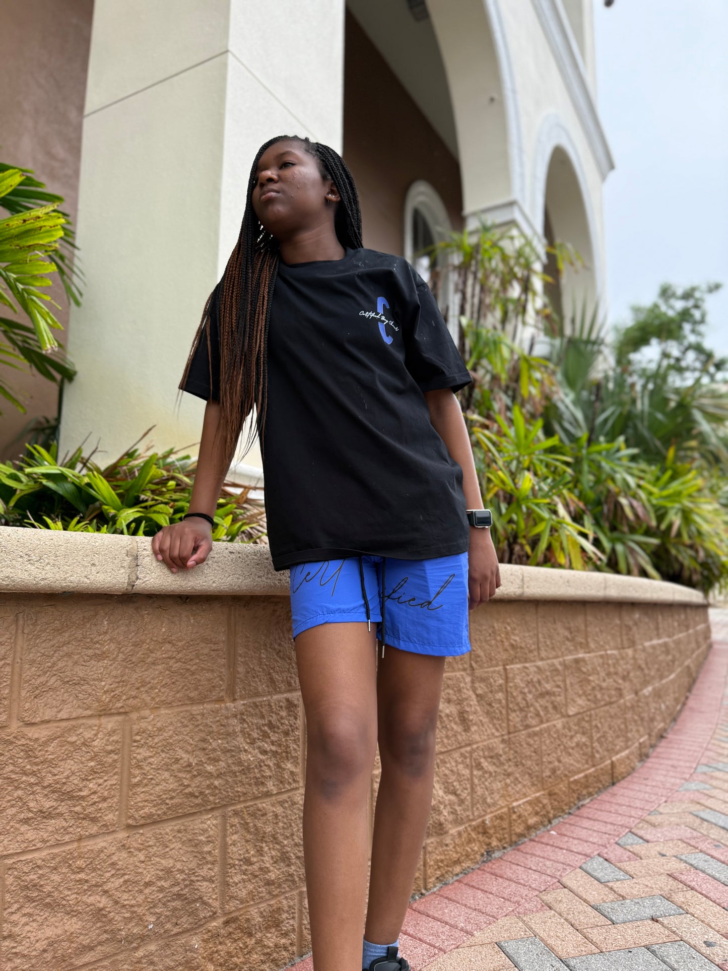 Certified Blue Shirt And Short Set