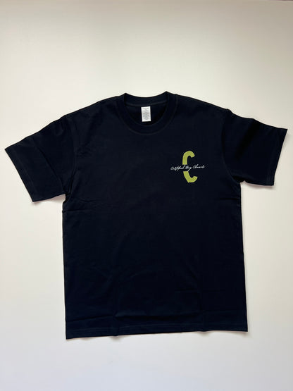 Short sleeve lime green certified bag chaser black tshirt lime certified