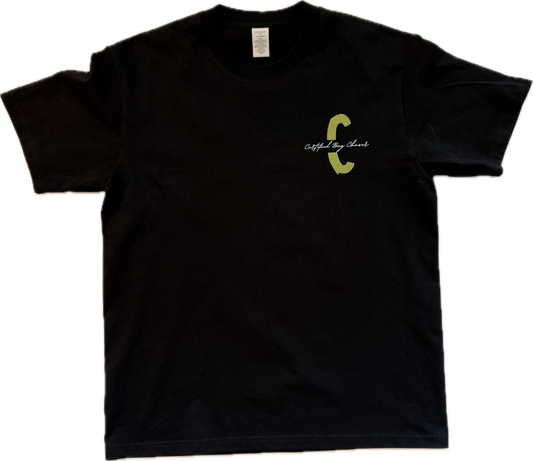 Certified Classic-Lime Green “C” Black Tee